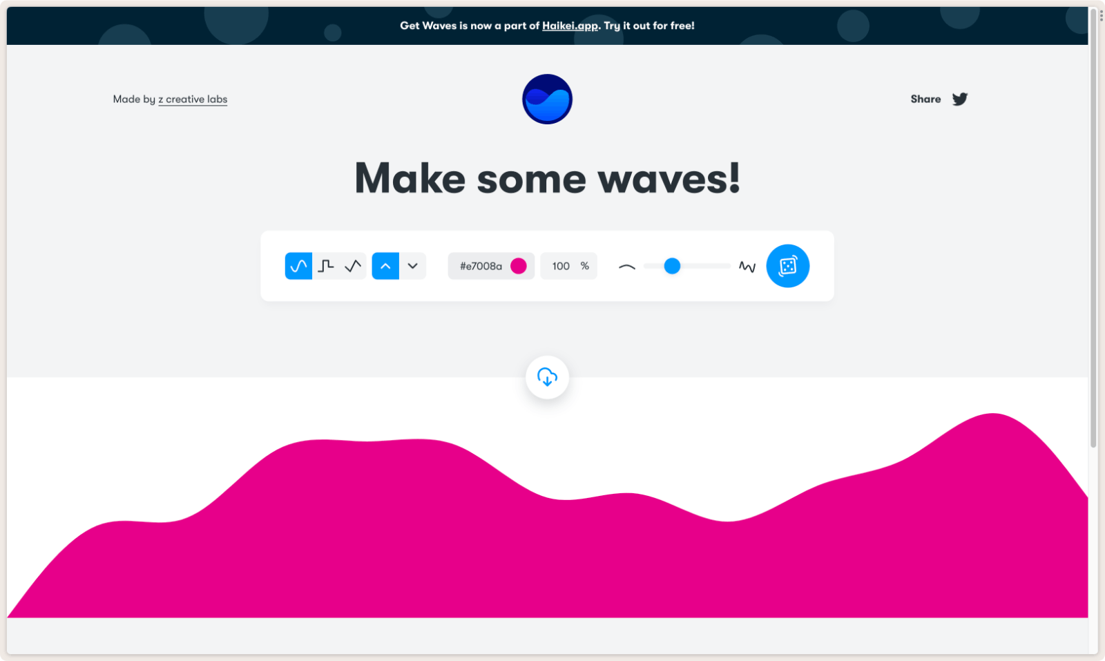 Get Waves SVG 波形生成器