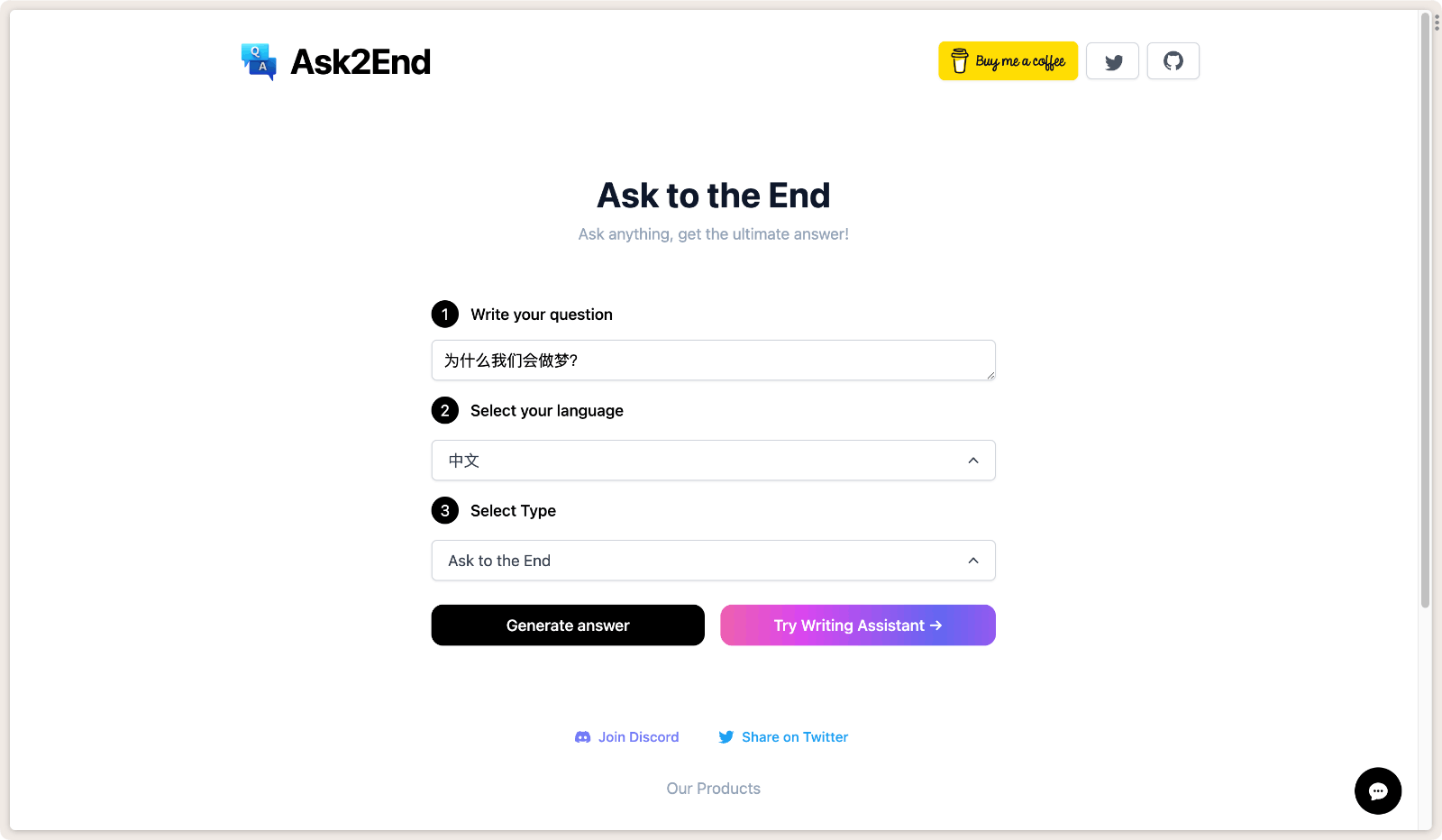 Ask2End