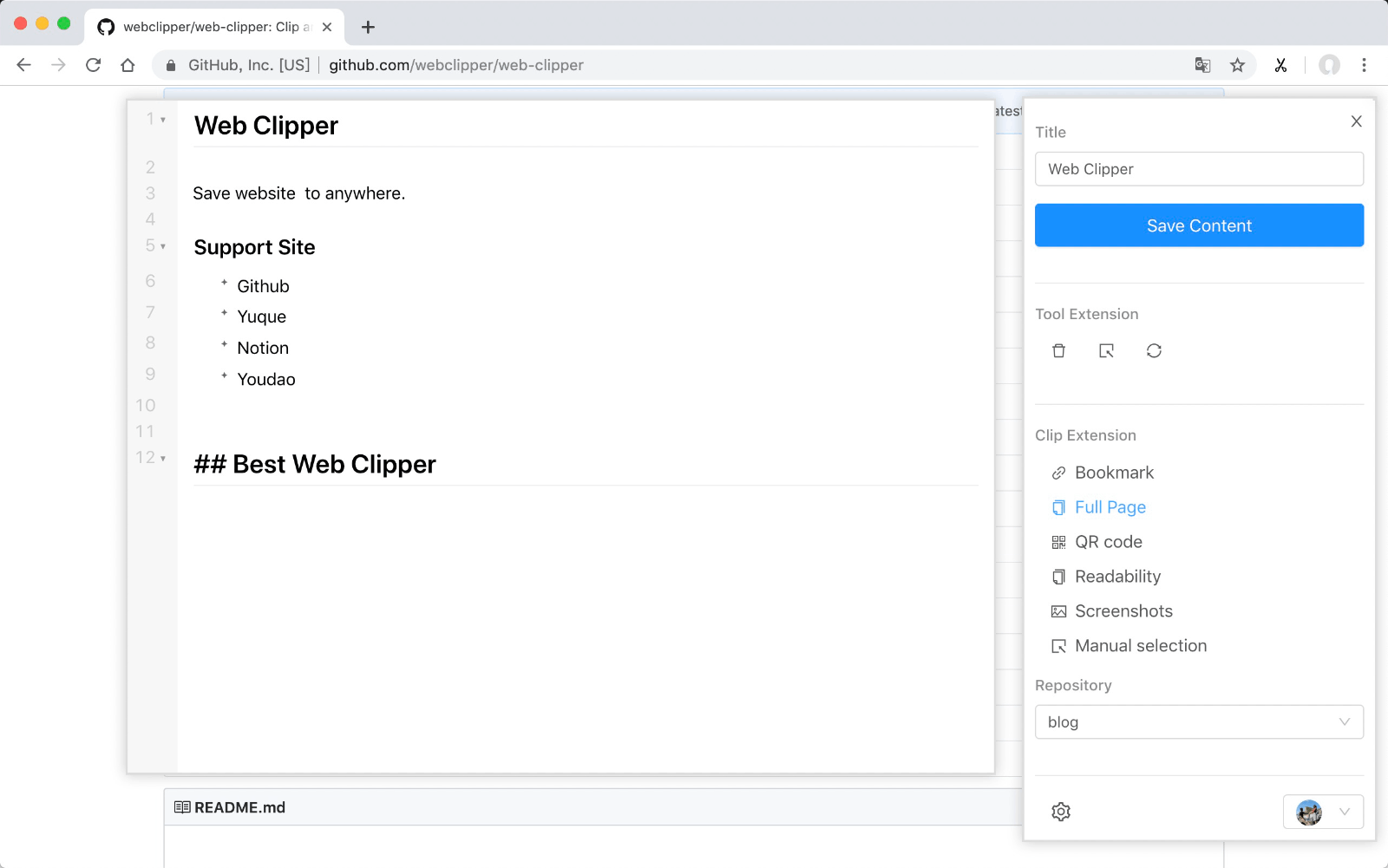 Web Clipper 网页剪藏插件