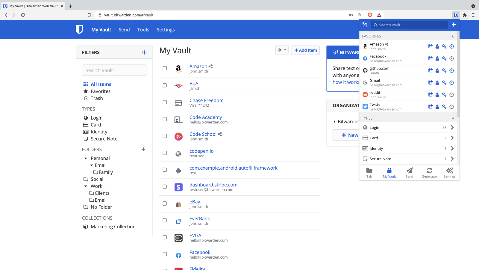 Bitwarden 密码管理器