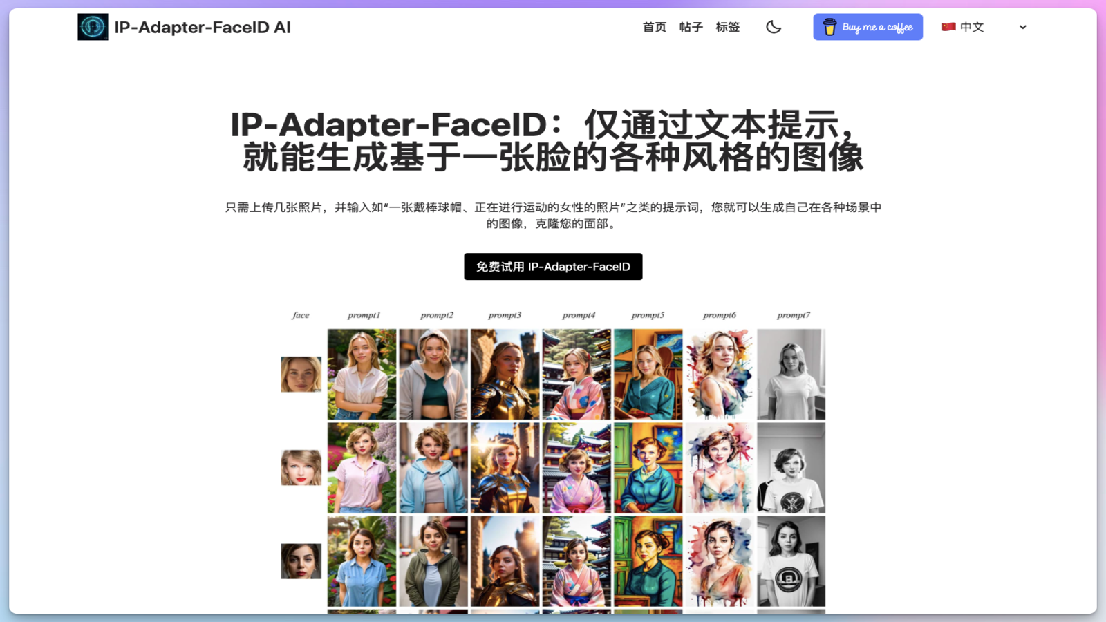 IP Adapter FaceID AI克隆人脸