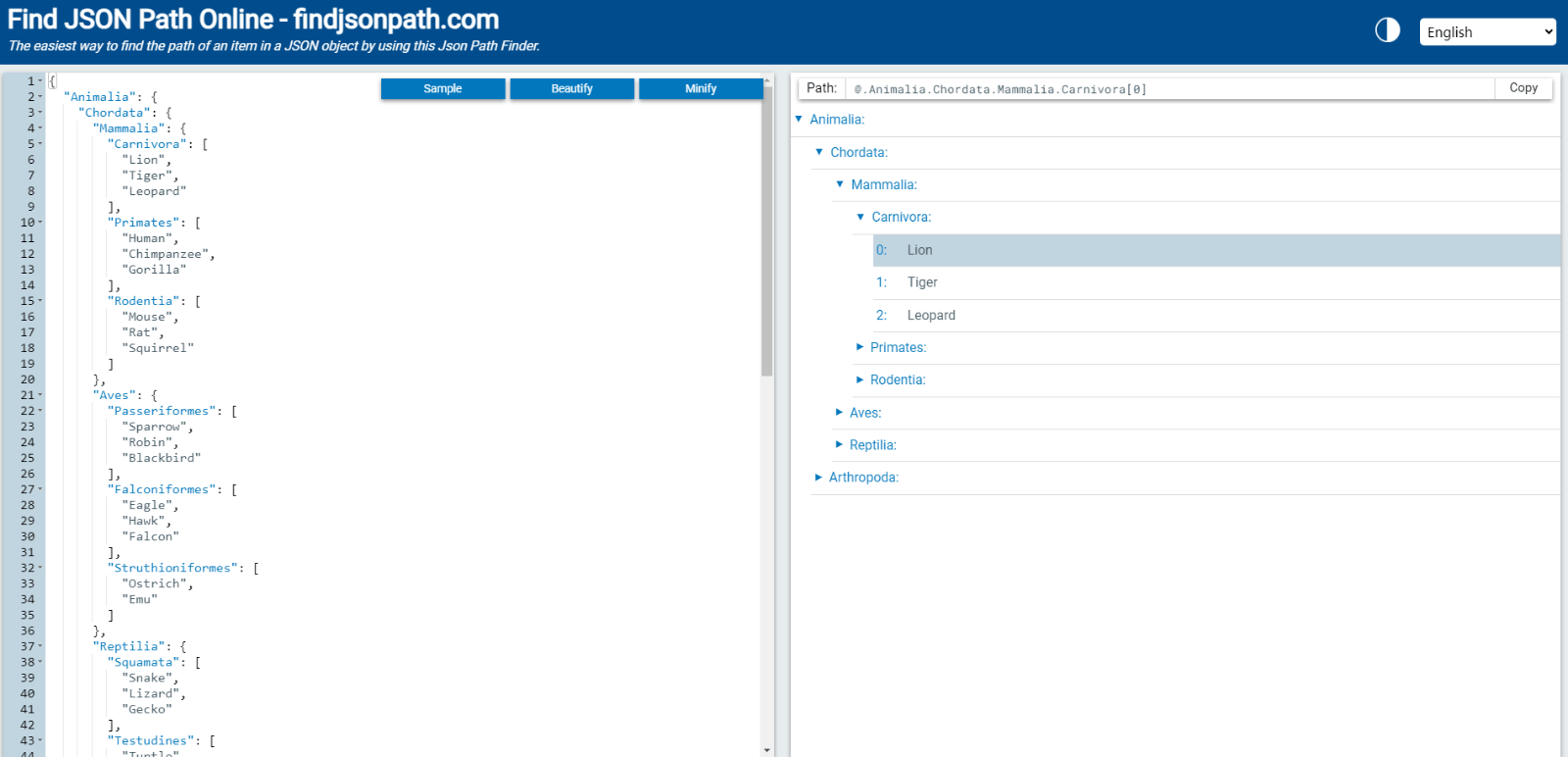 Find Json Path Online | JSON 路径查找 | 美化编辑 | 树状图