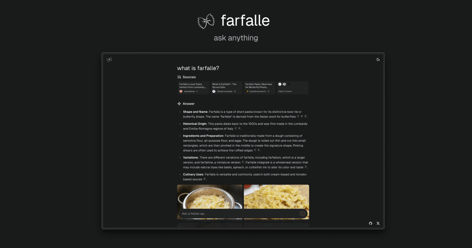 Farfalle - AI搜素引擎