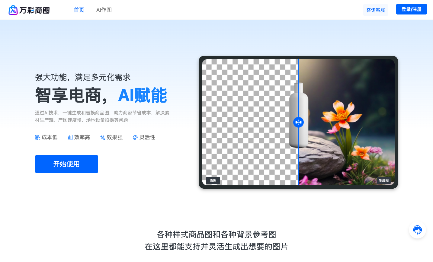 万彩商图-免费AI抠图换背景