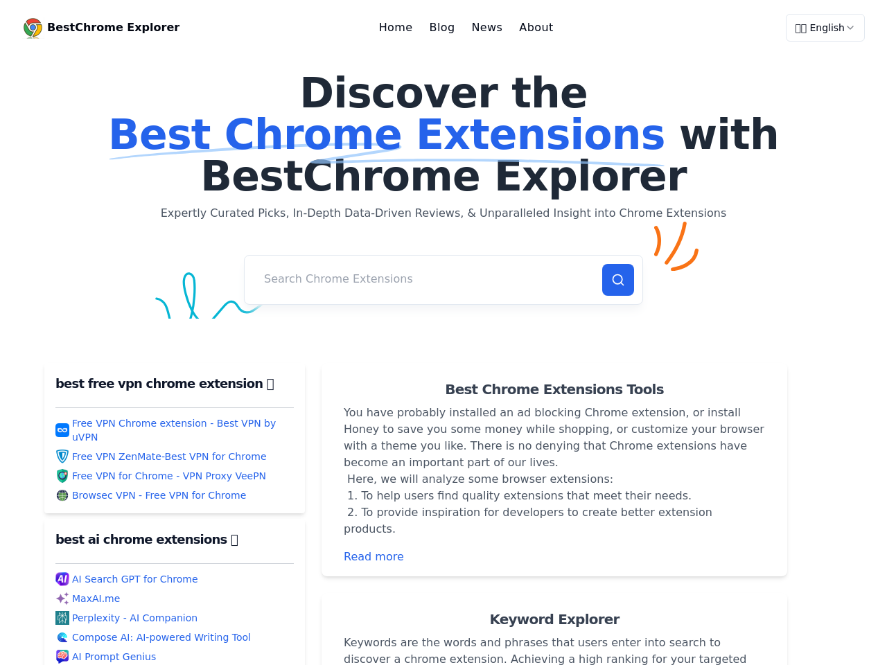 BestChrome Explorer发现最佳Chrome扩展