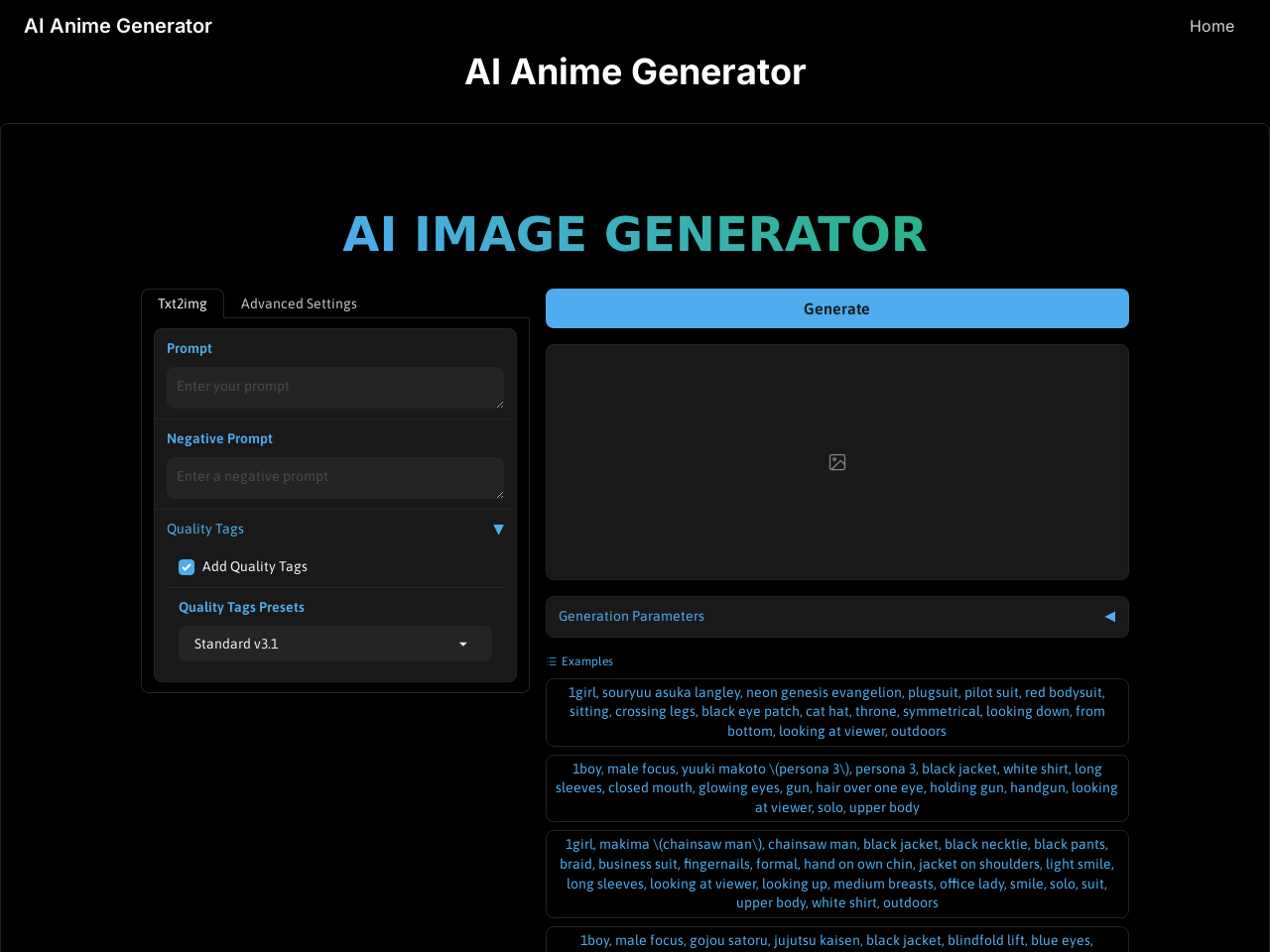 AI Anime Generator - AI动漫绘画