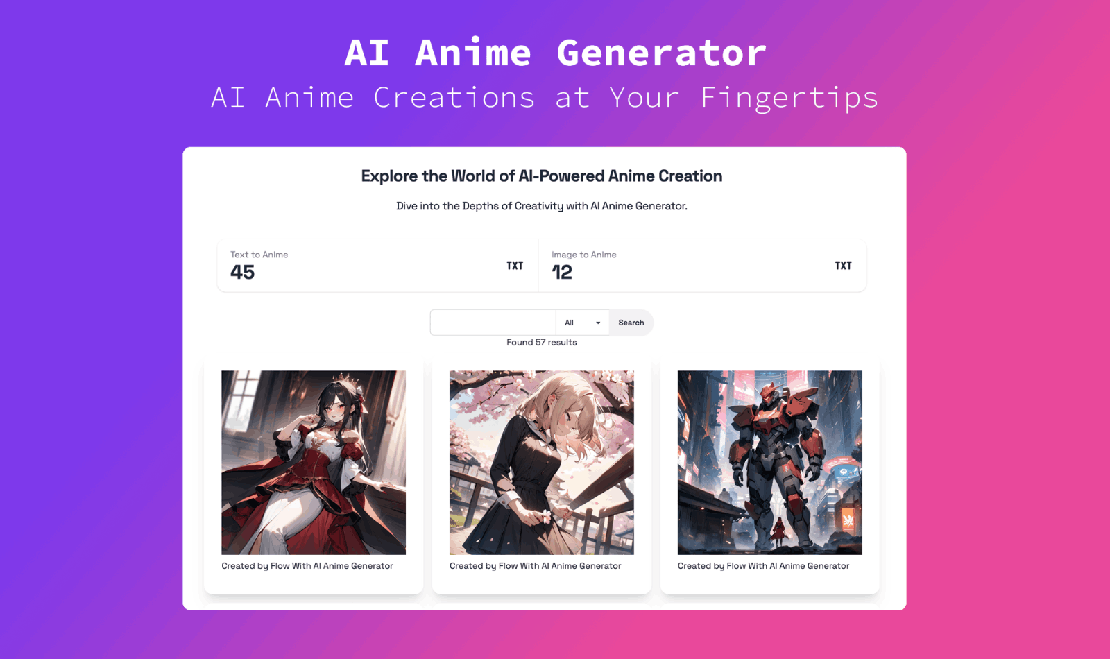 AI Anime Generator 动漫AI绘画