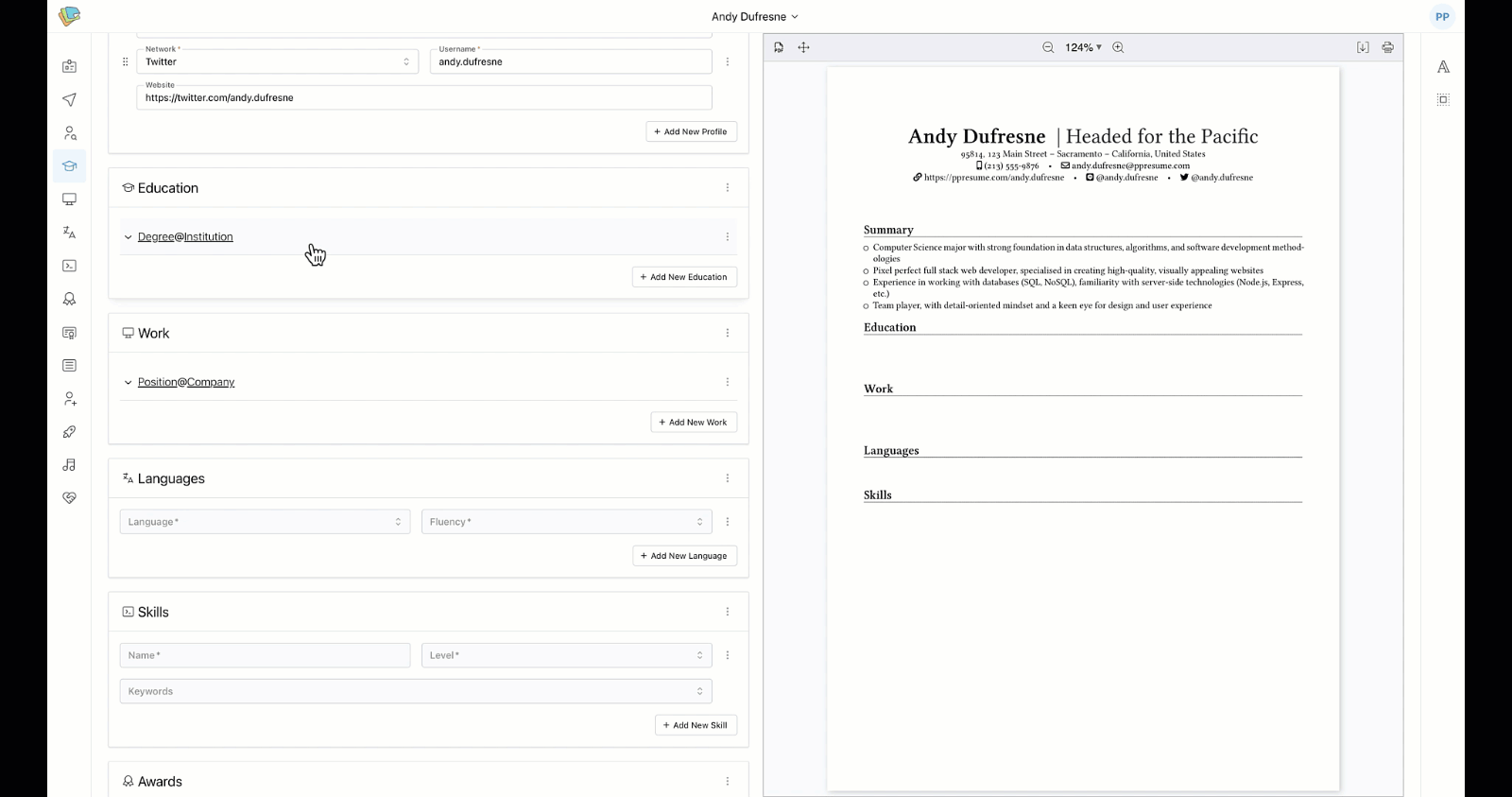 PPResume -  LaTeX简历生成器