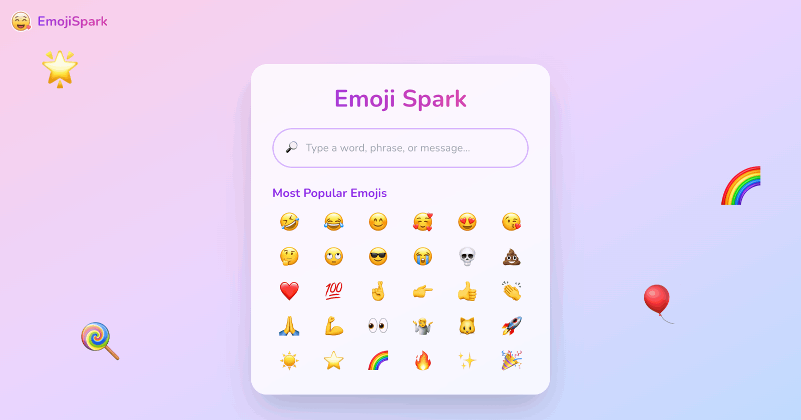 EmojiSpark - AI Emoji 搜索