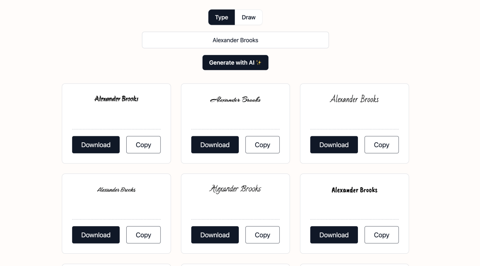 AI Signature Generator 个性签名生成