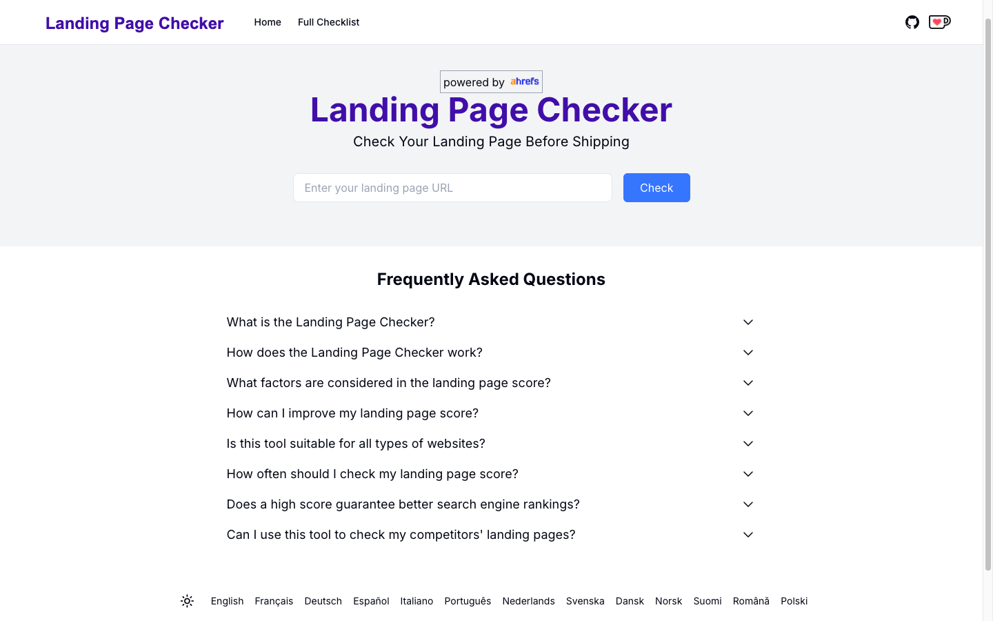 Landing Page Checker落地页检测器