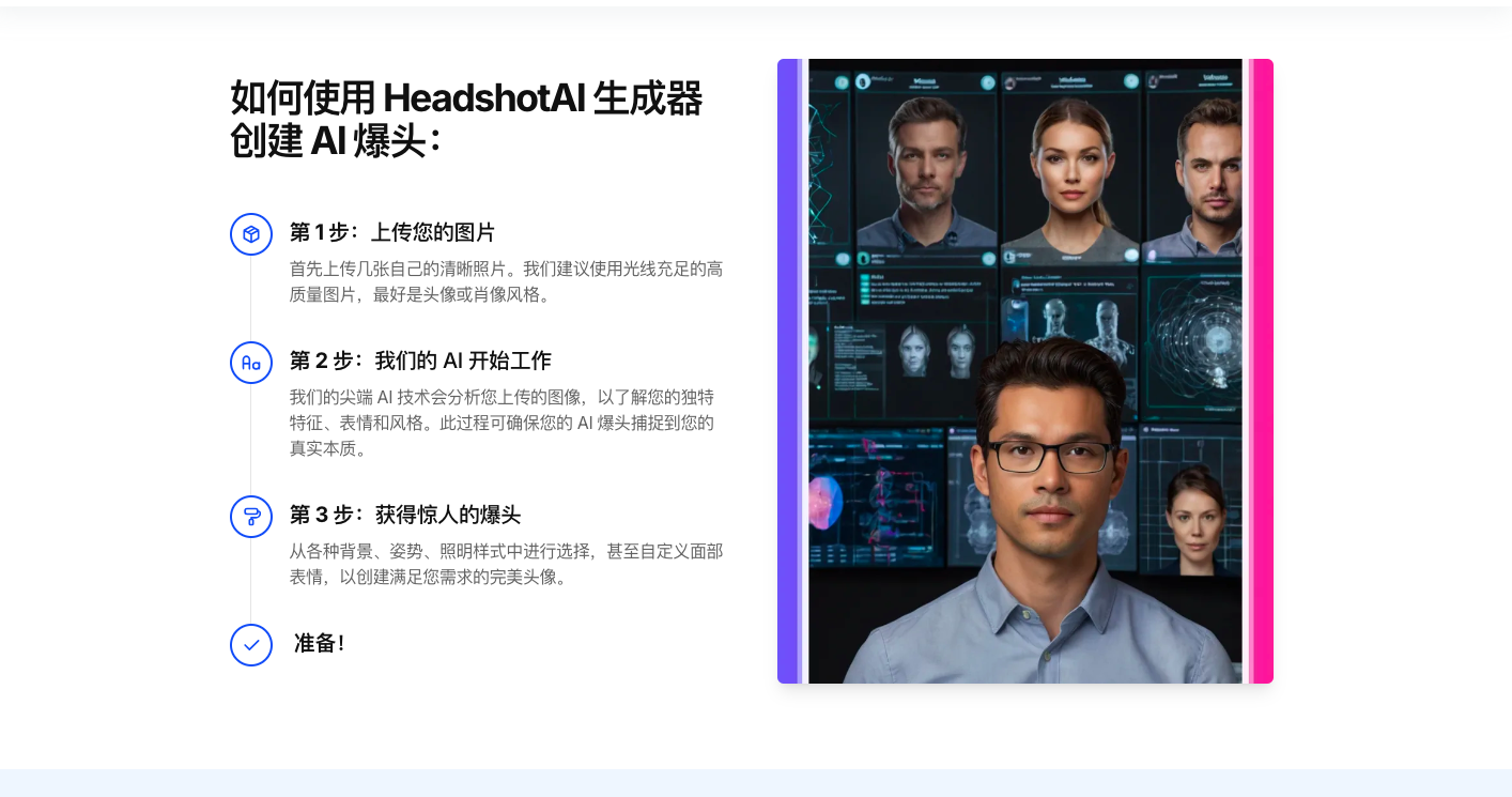 Headshotai AI职业照生成器