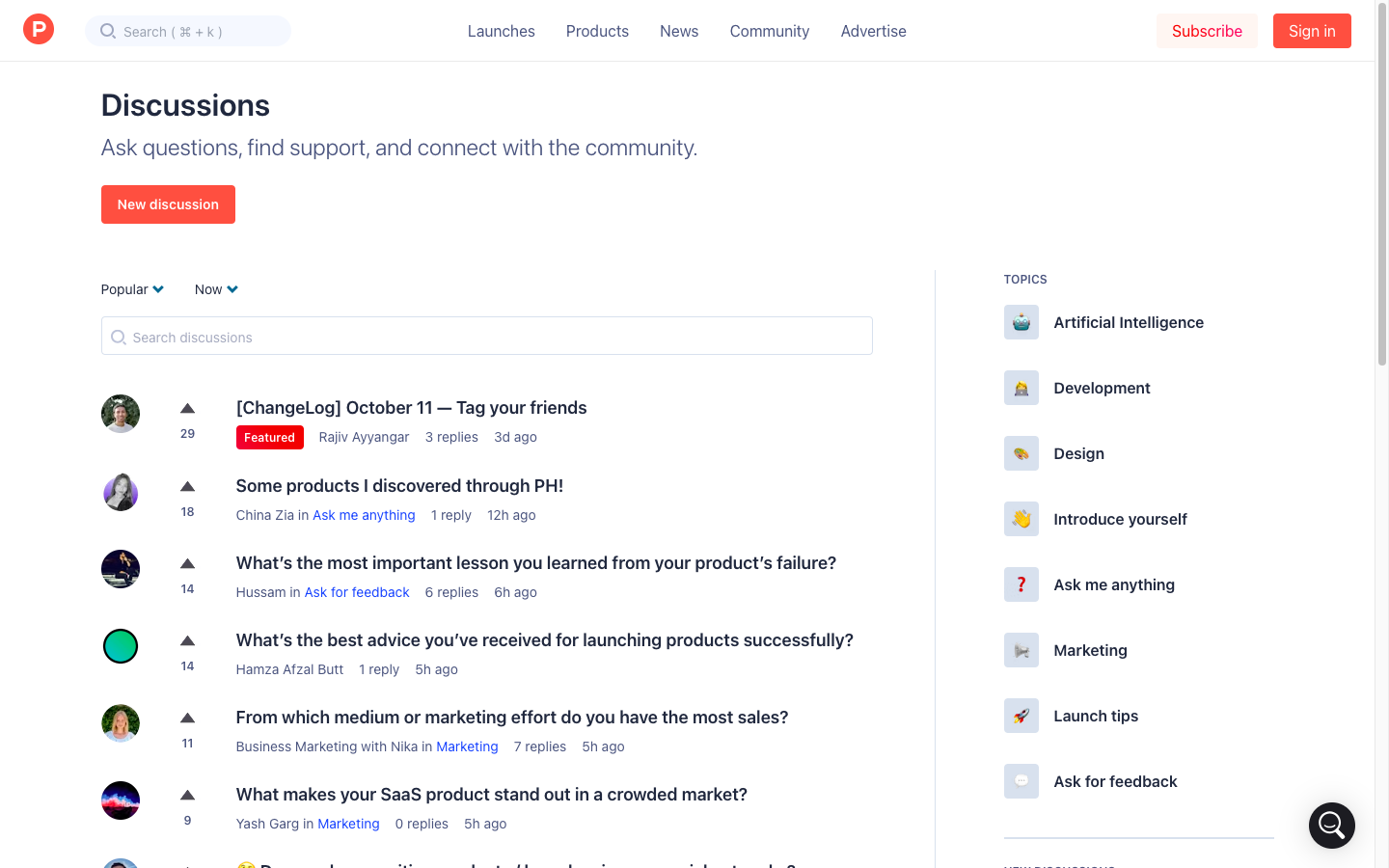 ProductHunt 产品发现