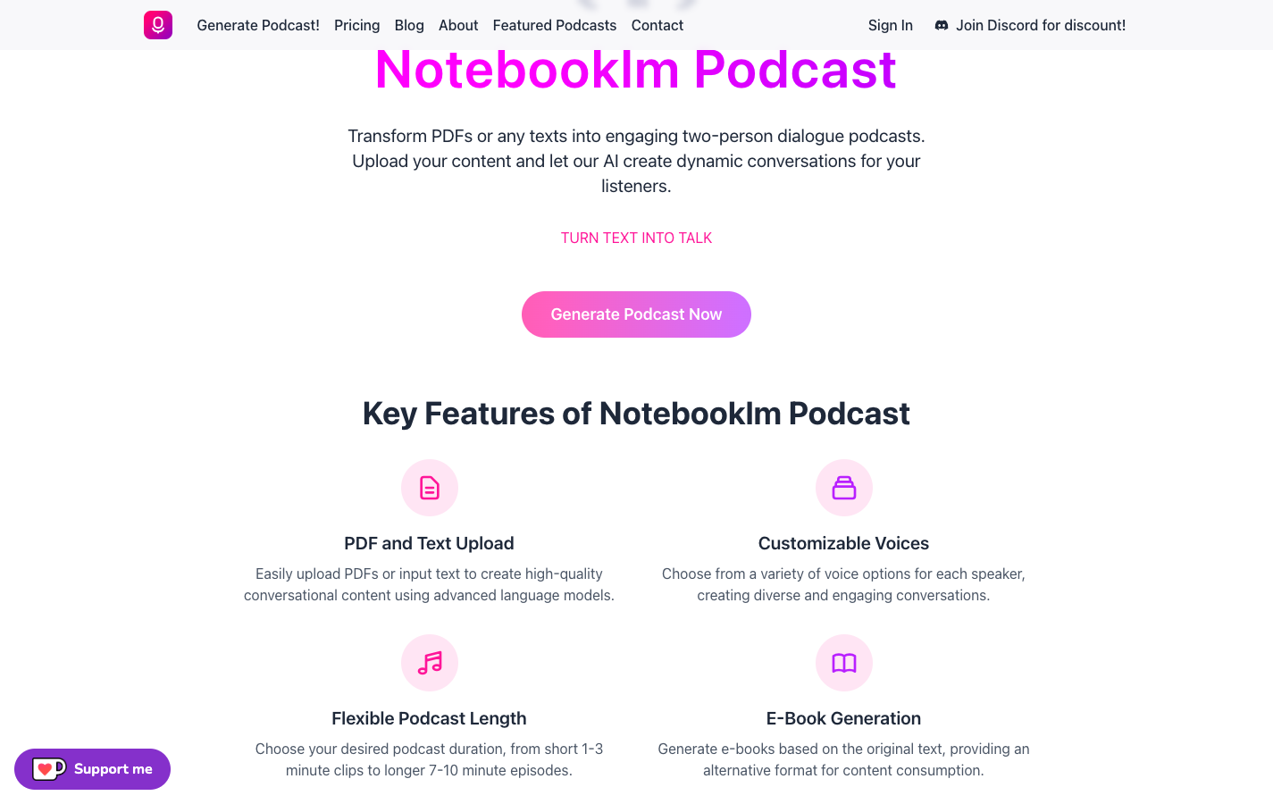 Notebooklm Podcast AI播客生成器