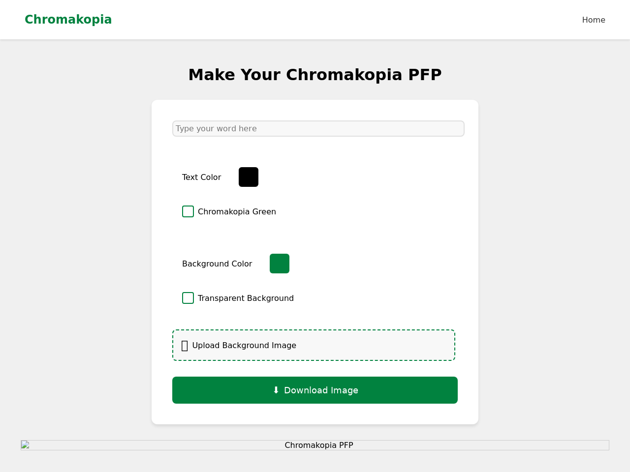 Chromakopiafont Generator 头像设计