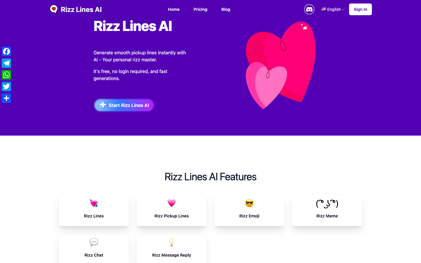 Rizz Lines AI情话生成器