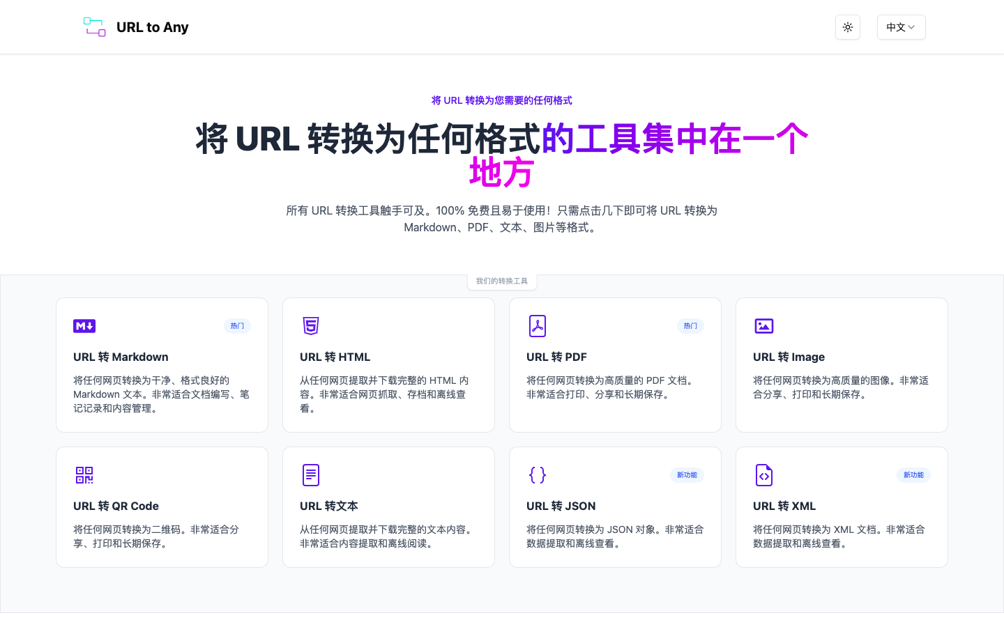 URL to Any 格式转换