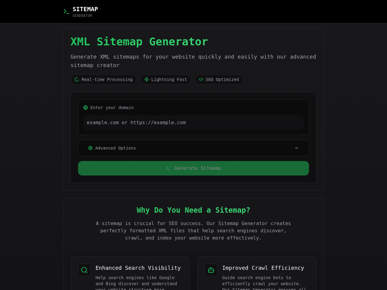 Sitemap Generator- XML站点地图生成器