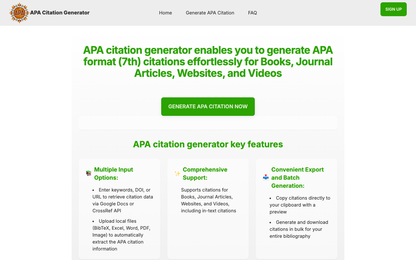 APA Citation Generator 格式引用生成器