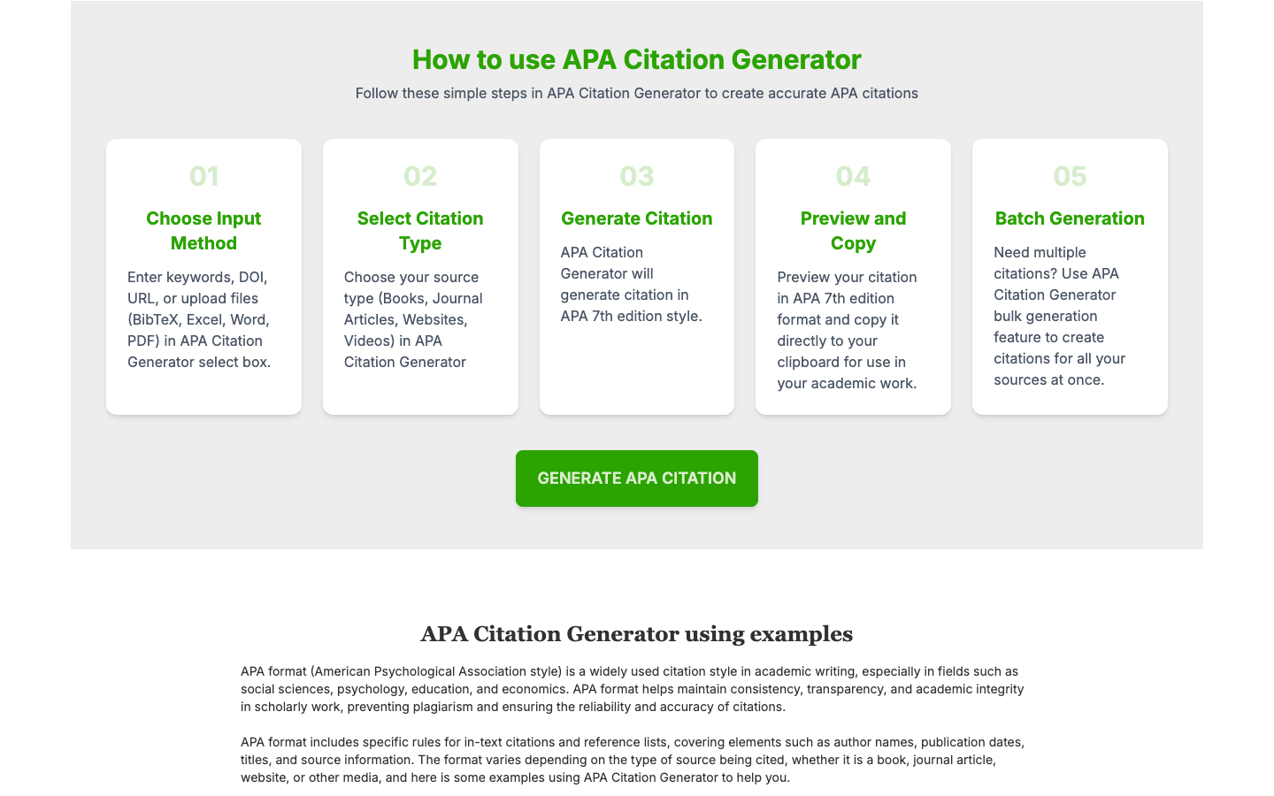 APA Citation Generator 格式引用生成器