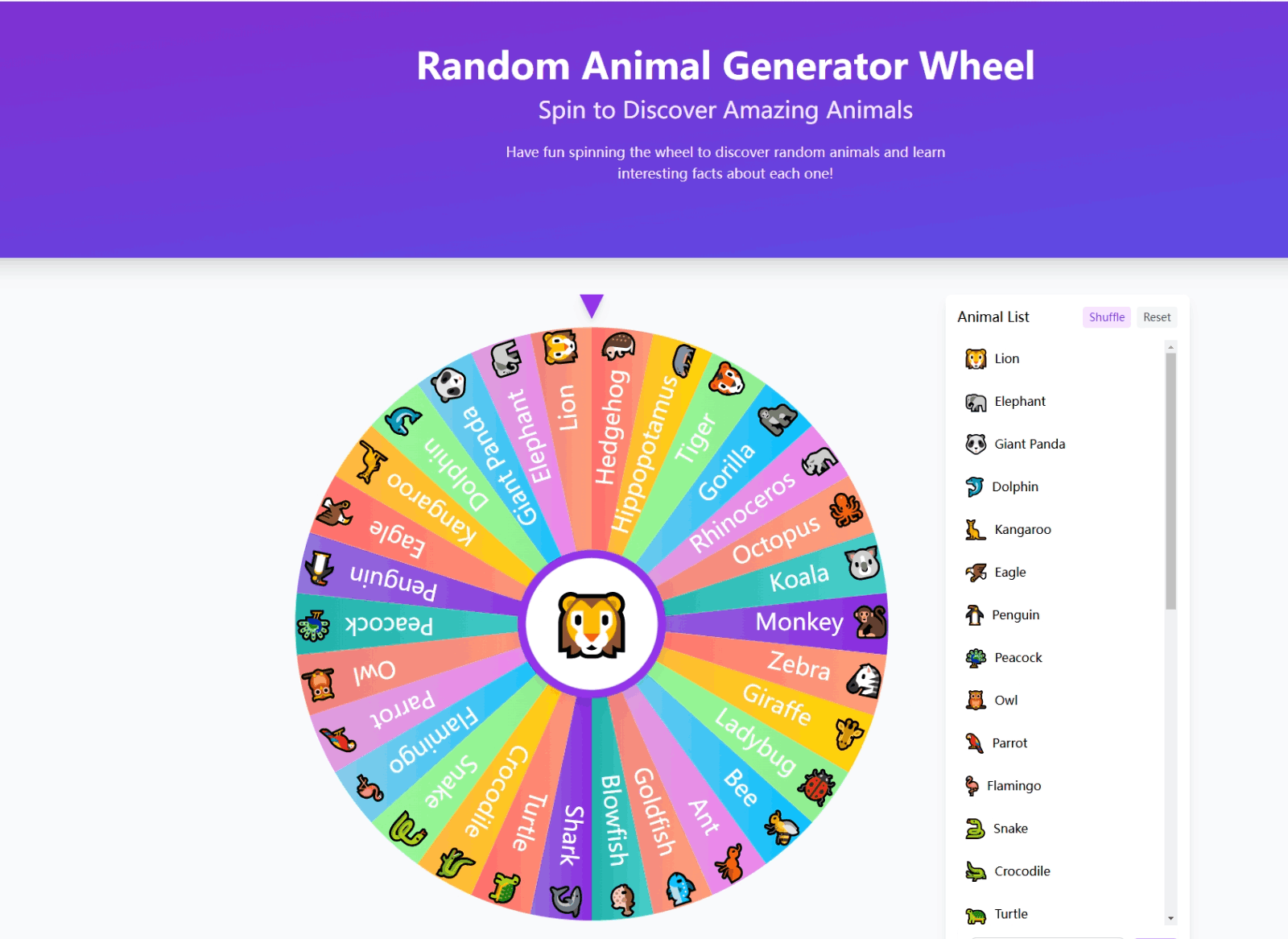 Random Animal Generator 随机动物生成器