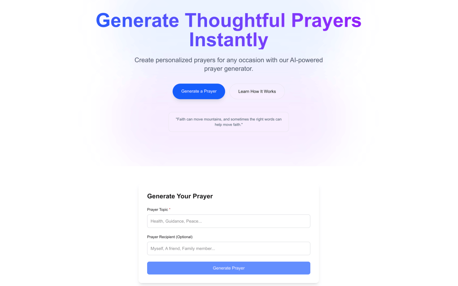 Prayer Generator  AI祈祷文生成器