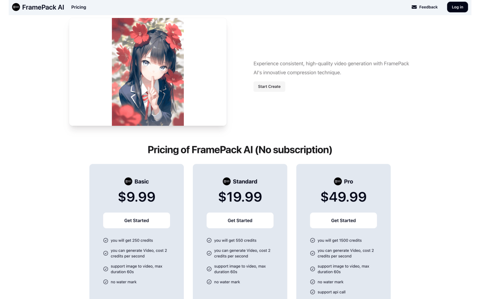Framepack AI图像转视频