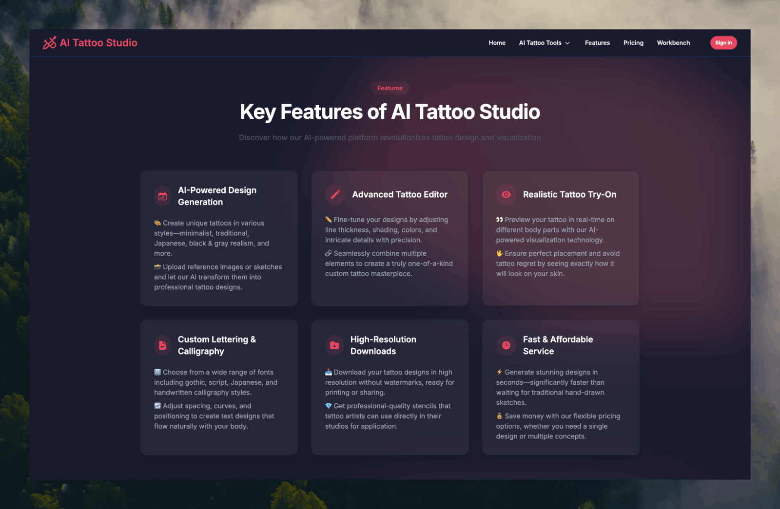 AI Tattoo Studio - AI纹身设计