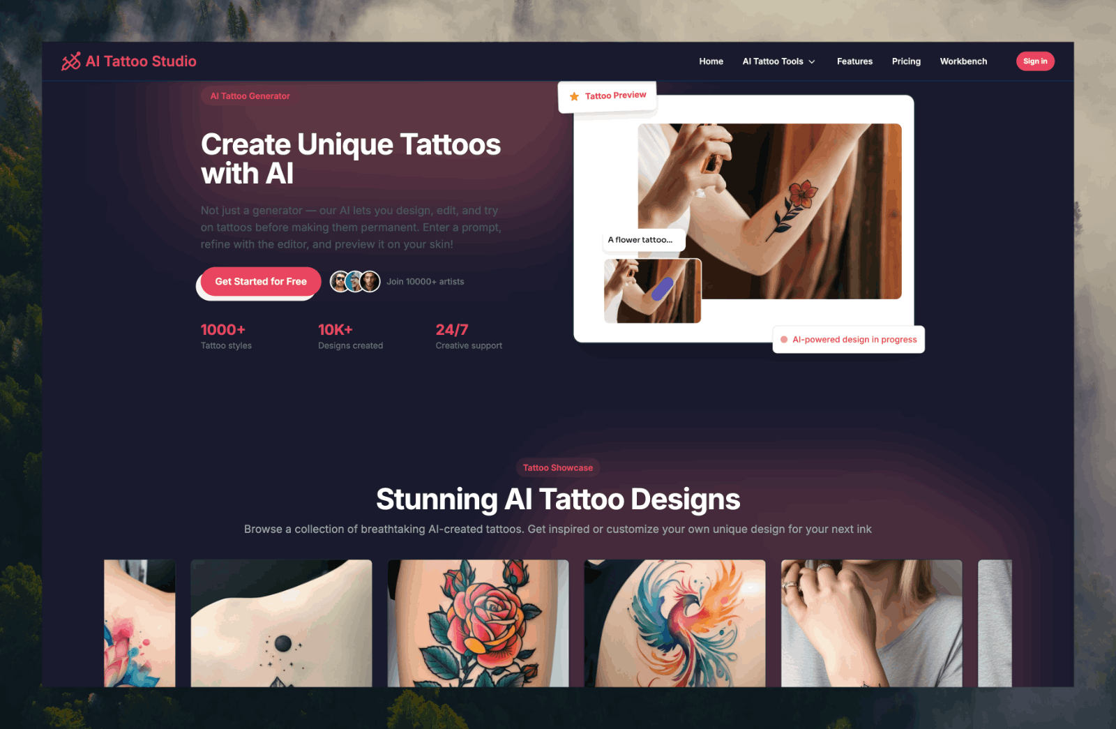 AI Tattoo Studio - AI纹身设计