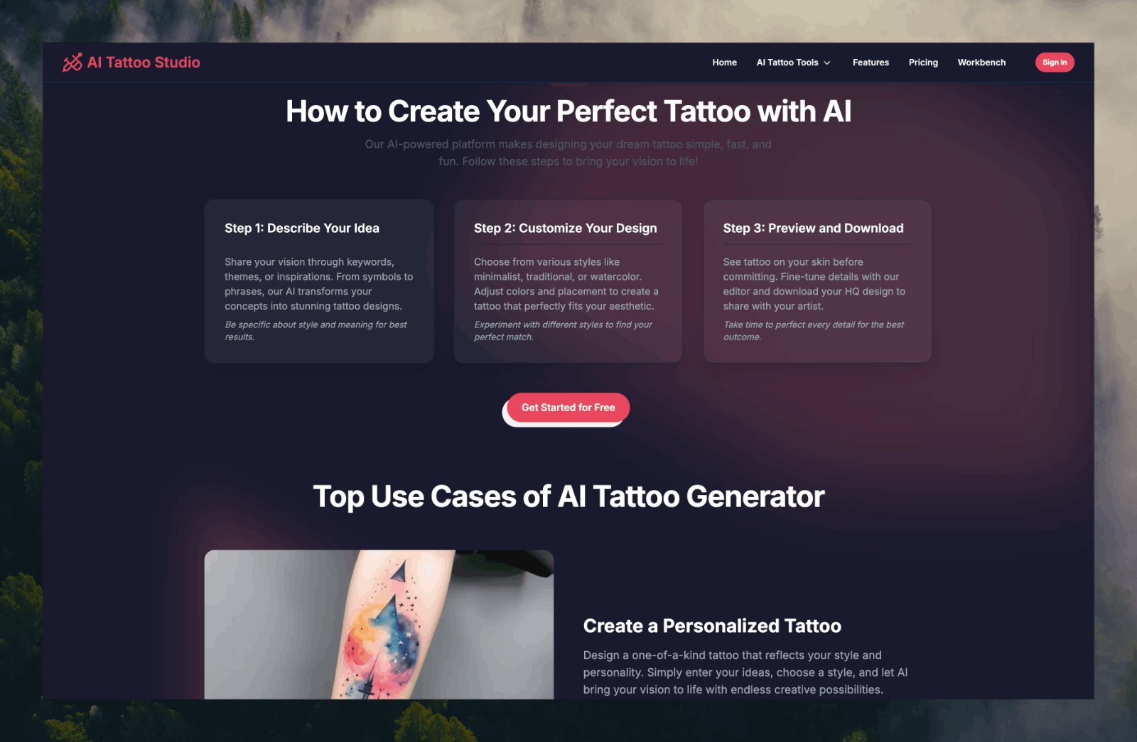 AI Tattoo Studio - AI纹身设计